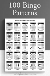 100 Bingo Patterns - Experience Bingo Like Never Before With Our with Free Printable Bingo Patterns Printable