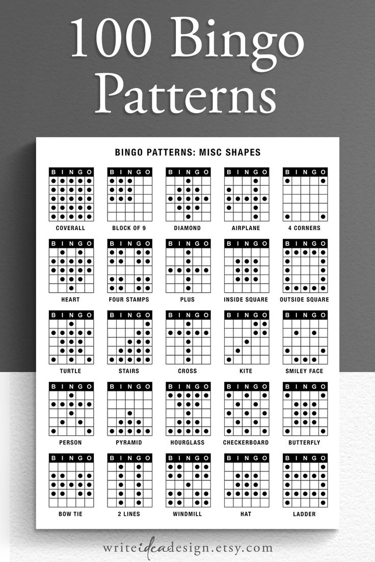 100 Bingo Patterns - Experience Bingo Like Never Before With Our with Free Printable Bingo Patterns Printable