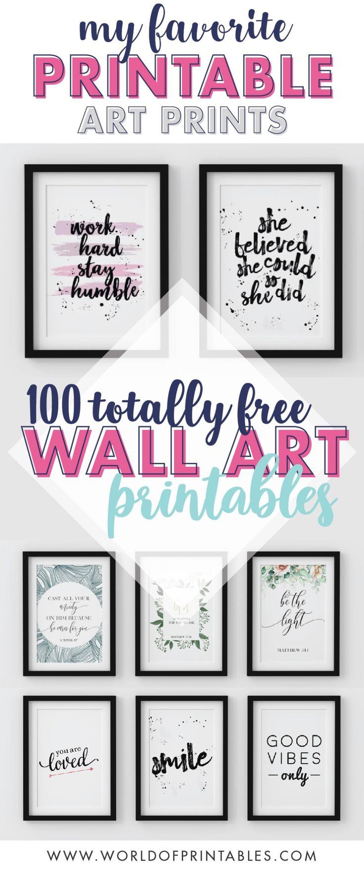 100 Free Printables Wall Art Prints For Your Home - World Of regarding FREE Printable Art For the Home