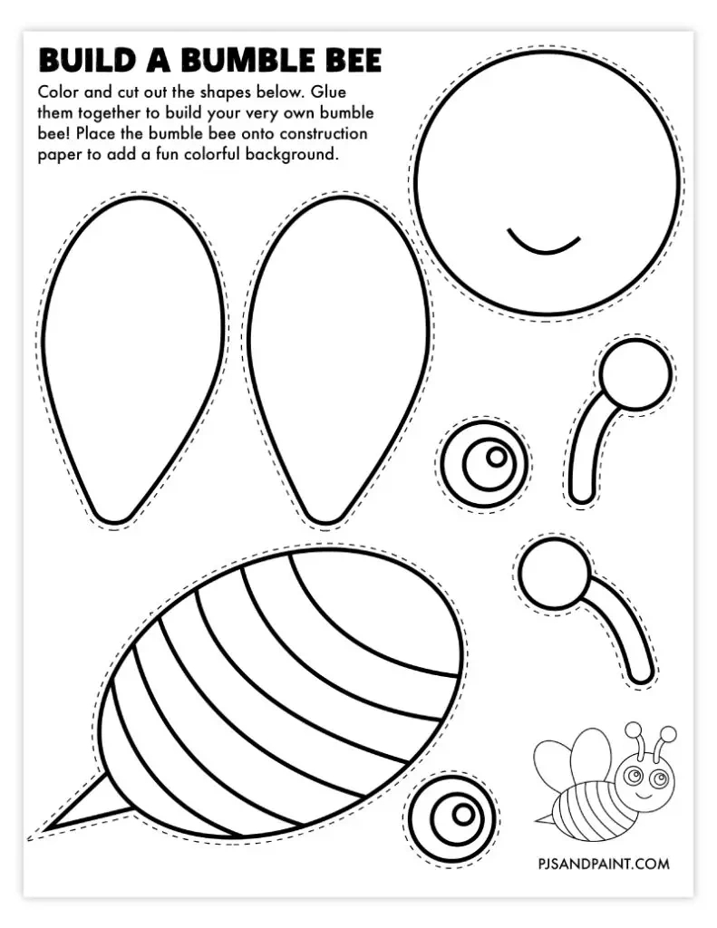101 Free Printable &amp;quot;Build Your Own&amp;quot; Crafts - Pjs And Paint pertaining to Free Printable Art Worksheets For Elementary Students