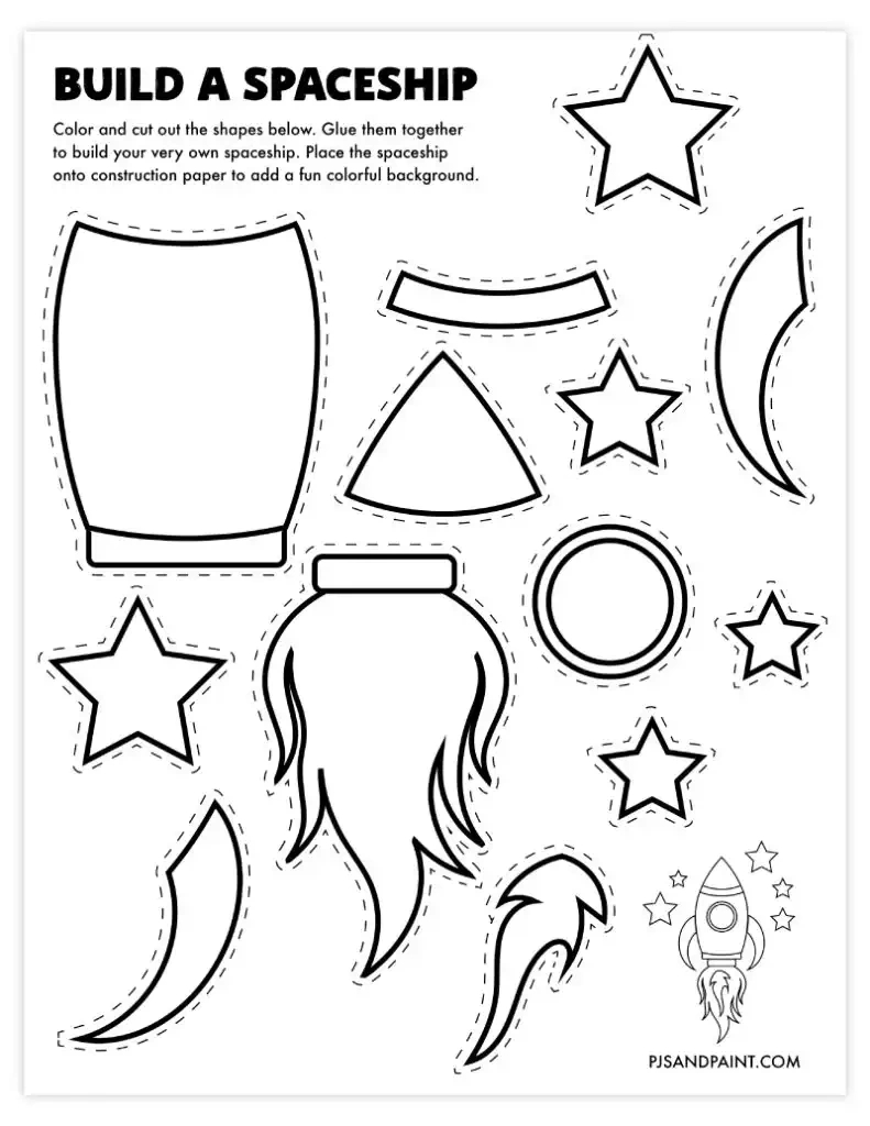 101 Free Printable &amp;quot;Build Your Own&amp;quot; Crafts - Pjs And Paint throughout Free Printable Art Worksheets For Elementary Students