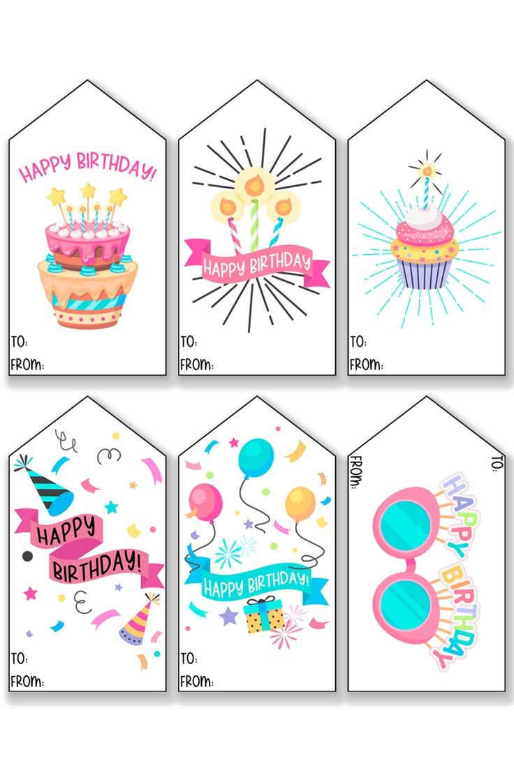 102 Free Printable Birthday Tags All In One Download with regard to FREE Printable Birthday Name Tags