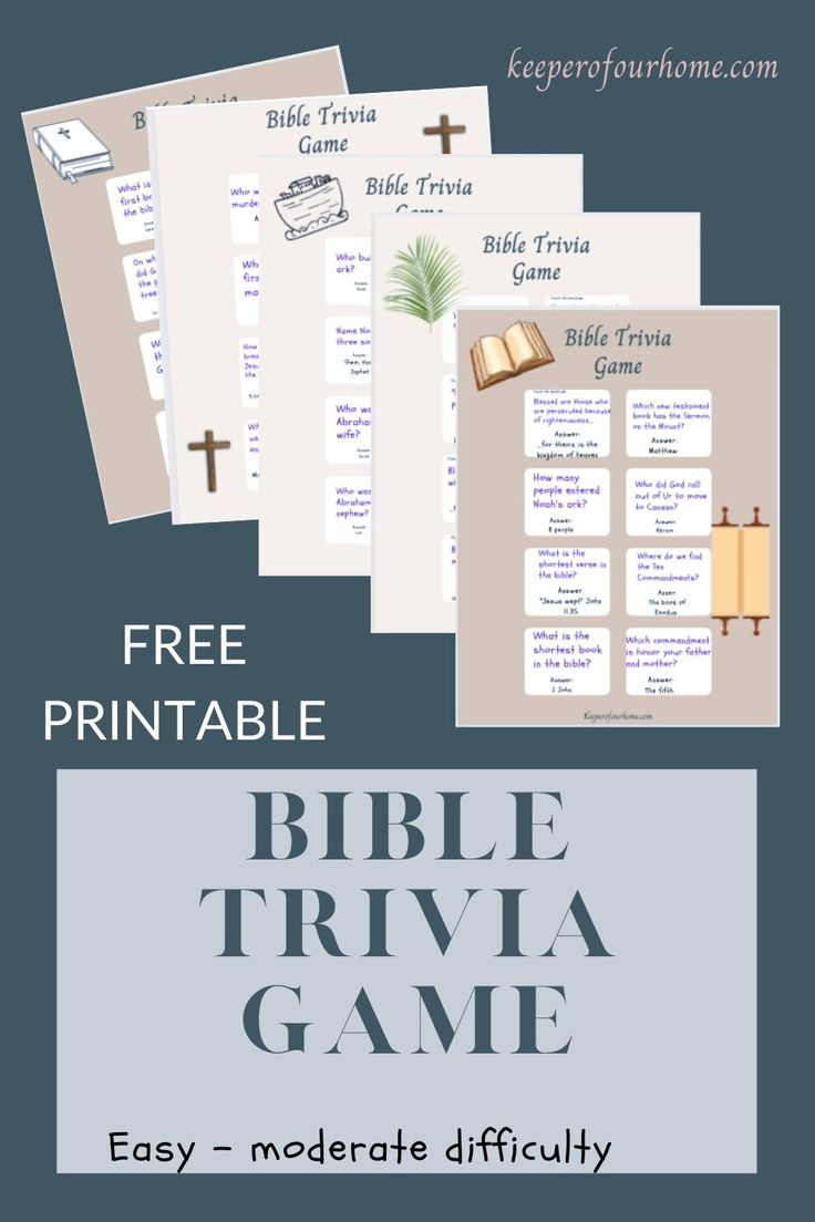 102 Printable Bible Trivia Questions &amp;amp; Answers inside Free Printable Bible Trivia Games For Adults