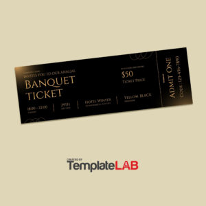 12 Free Event Ticket Templates (Word, Powerpoint, Psd) for Free Printable Banquet Ticket Template