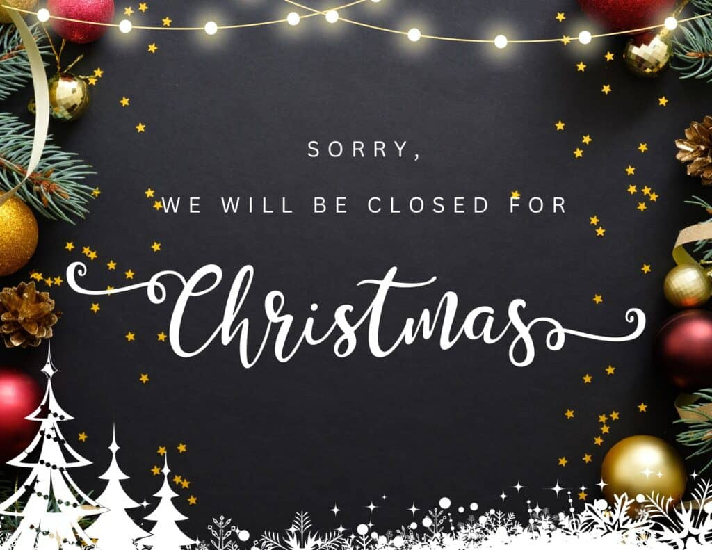 12 Free Printable Closed For Christmas Sign Templates - The for FREE Printable Blank Closed For Christmas Sign