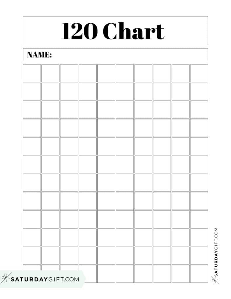 120 Chart Printable - 16 Free Number Charts To 120 Worksheets inside Free Printable Blank 120 Chart