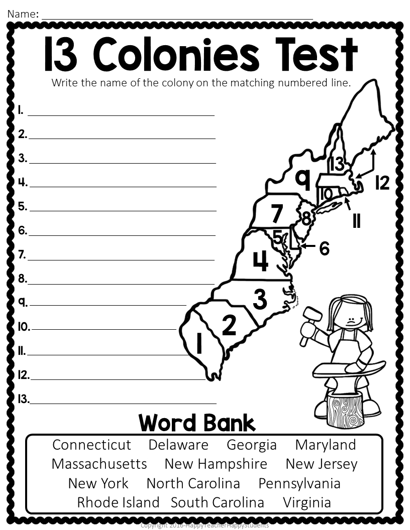13 Colonies Map Quiz, 13 Colonies Map Worksheet, Blank 13 Colonies throughout Free Printable Blank 13 Colonies Map