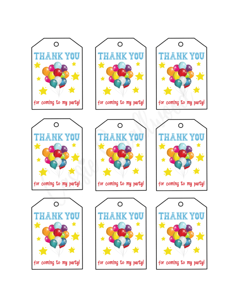 15 Insanely Cute Thank You Tags (Free Printable) - Cassie Smallwood intended for FREE Printable Birthday Favor Tags