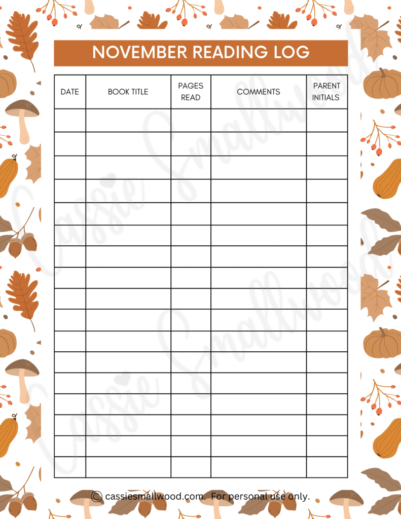 17 Cute Reading Logs {Free Printable} - Cassie Smallwood pertaining to Free Printable Ar Reading Logs