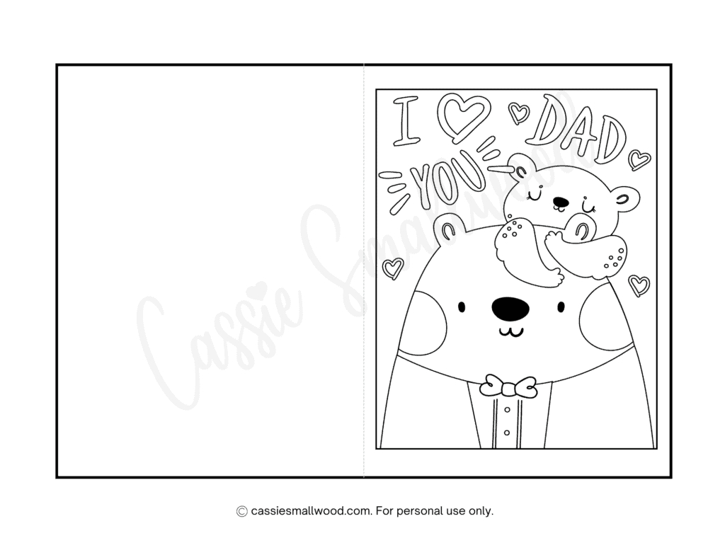 21 Cute Free Printable Father&amp;#039;S Day Cards To Color - Cassie Smallwood pertaining to FREE Printable Birthday Cards For Dad From Daughter