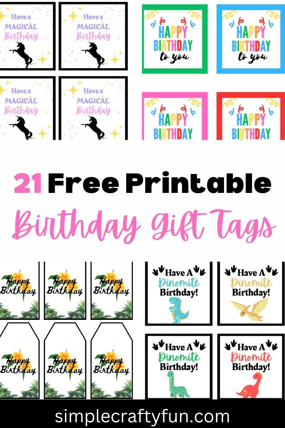 21 Free Printable Happy Birthday Gift Tags And Templates - for Free Printable Birthday Labels And Tags