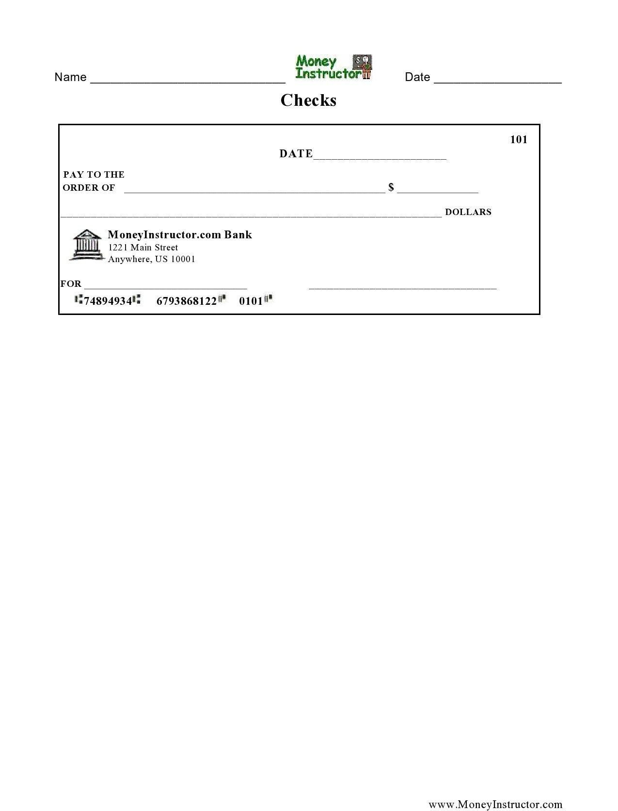 23 Blank Check Templates (Real &amp;amp; Fake) ᐅ Templatelab with Free Printable Blank Check Template
