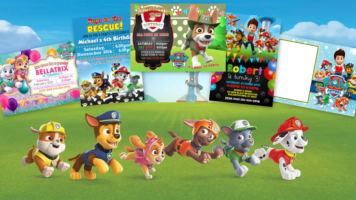 23 Paw Patrol Invitations For Birthdays With A Free Template intended for Free Printable Birthday Invitations Paw Patrol