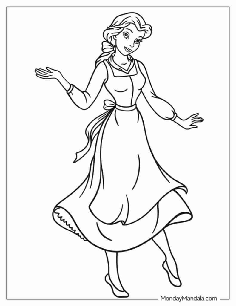 26 Beauty And The Beast Coloring Pages (Free Pdf Printables) pertaining to FREE Printable Beauty and the Beast