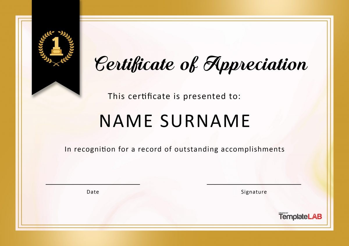 26 Free Certificate Of Appreciation Templates And Letters intended for Free Printable Best Boss Certificate
