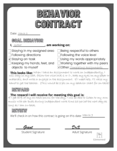 28 Turnkey Behavior Contract Templates To Open The Door To Better inside FREE Printable Behavior Contract Template