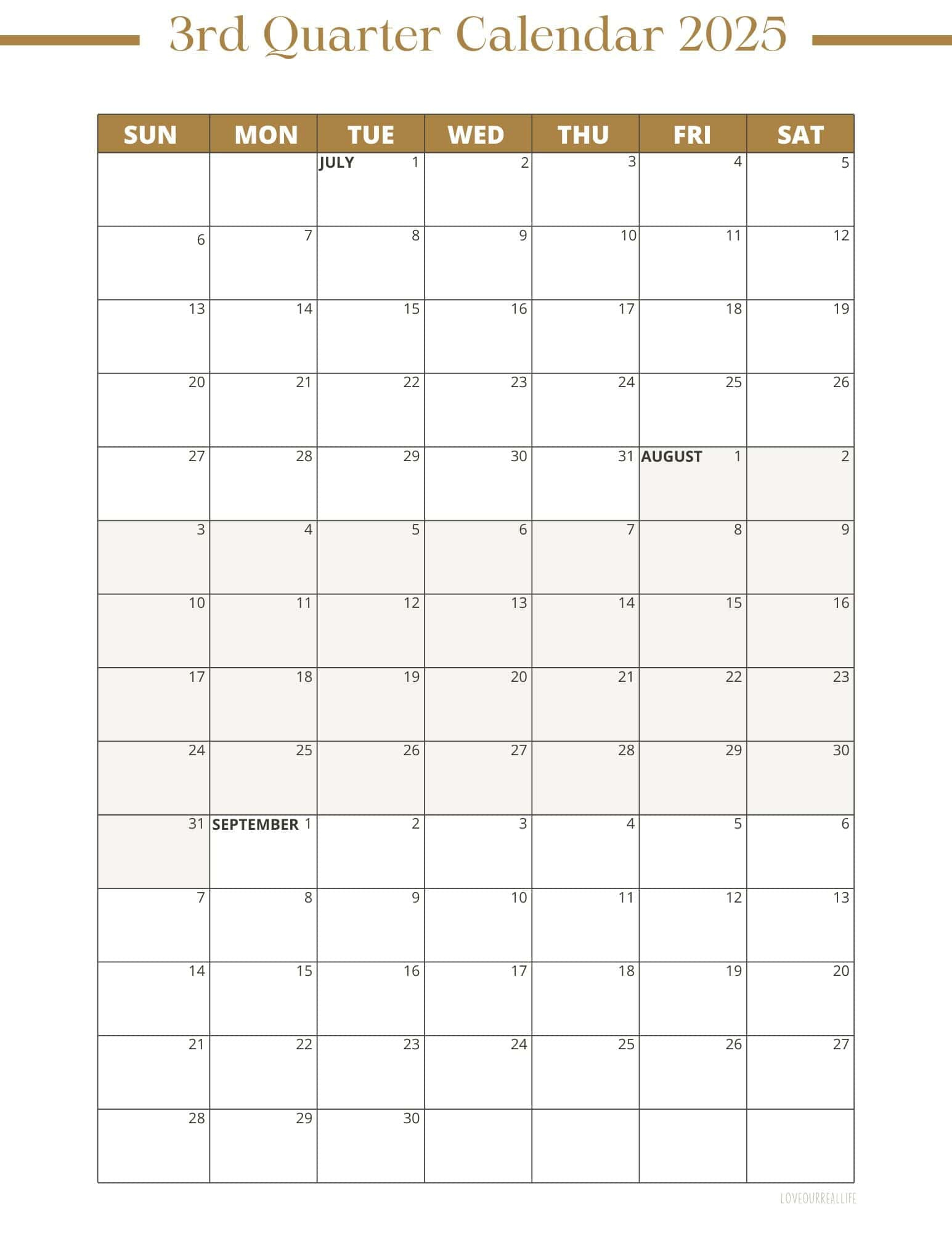 3 Month Calendar Printables: 2025 And 2026! ⋆ Love Our Real Life within Free Printable Blank 3 Month Calendar