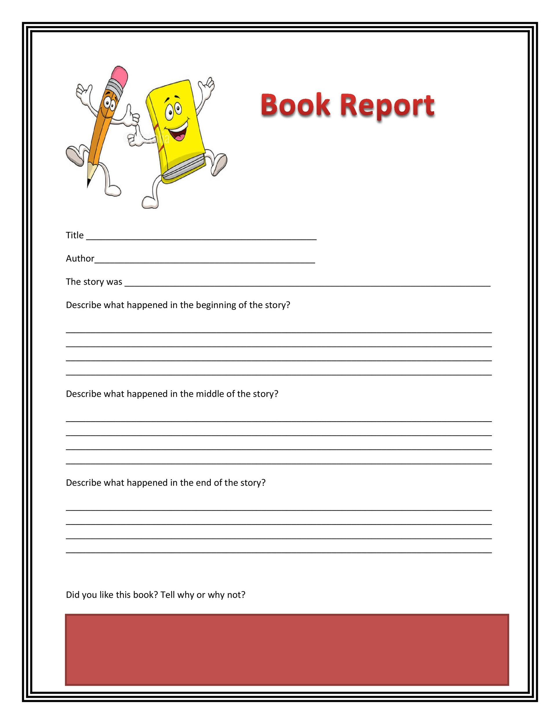 30 Book Report Templates &amp;amp; Reading Worksheets pertaining to FREE Printable Book Report Template 6th Grade