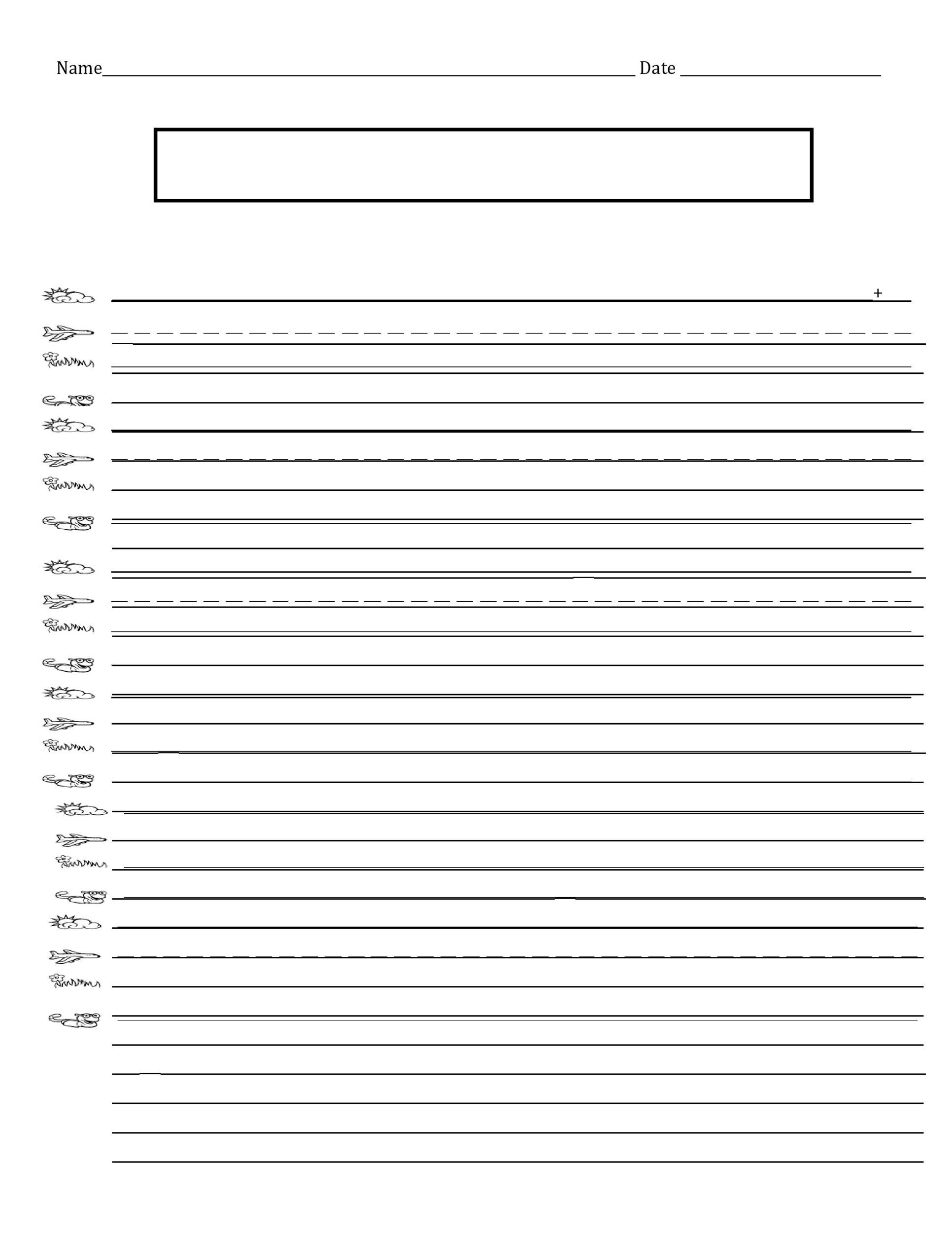 32 Printable Lined Paper Templates ᐅ Templatelab pertaining to Free Printable Blank Writing Paper