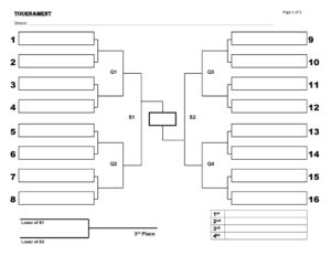 34 Blank Tournament Bracket Templates (&amp;100% Free) ᐅ Templatelab inside FREE Printable Brackets For Pool Tournaments