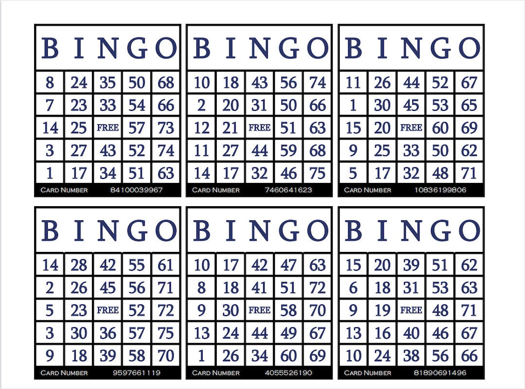 3600 Printable Bingo Cards, 6 Per Page, Large, Activities For regarding FREE Printable Bingo Cards 6 Per Page