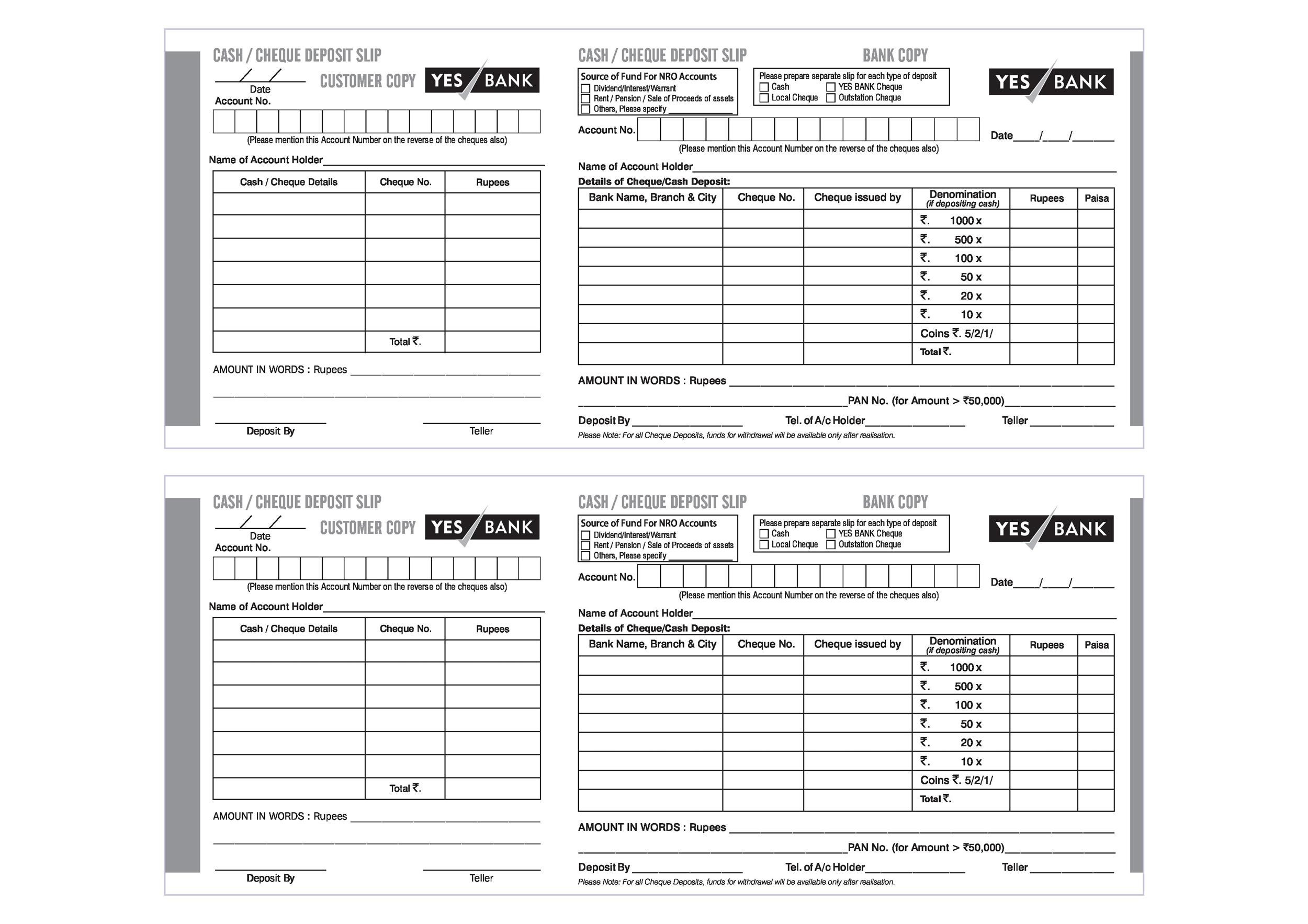 37 Bank Deposit Slip Templates &amp;amp; Examples ᐅ Templatelab pertaining to FREE Printable Blank Deposit Slips