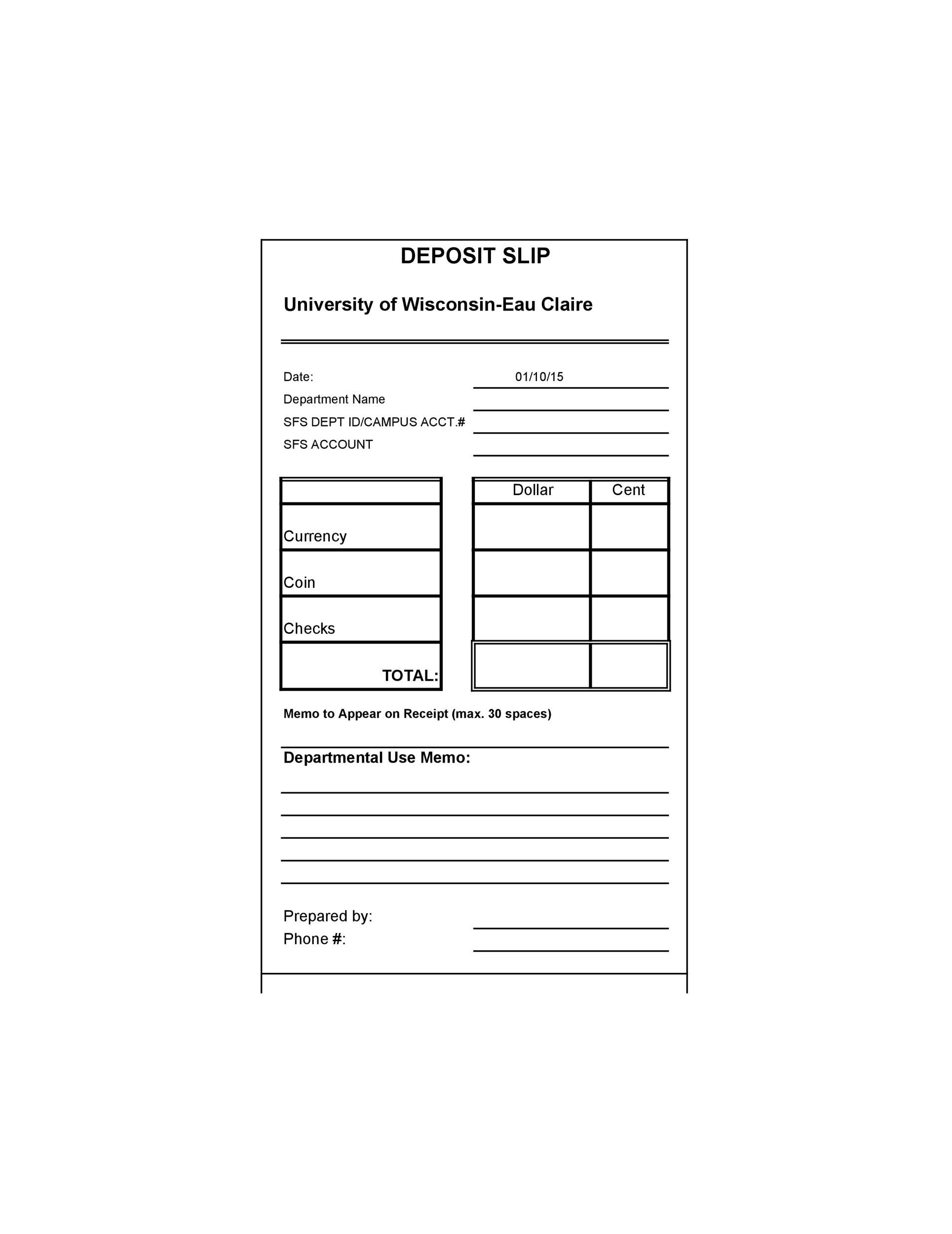 37 Bank Deposit Slip Templates &amp;amp; Examples ᐅ Templatelab regarding FREE Printable Bank Deposit Slips