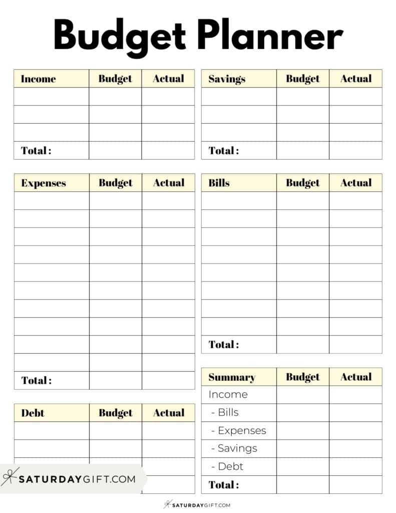 37 Budget Planners &amp;amp; Trackers - Cute &amp;amp; Free Printables pertaining to FREE Printable Budget Worksheets For Students