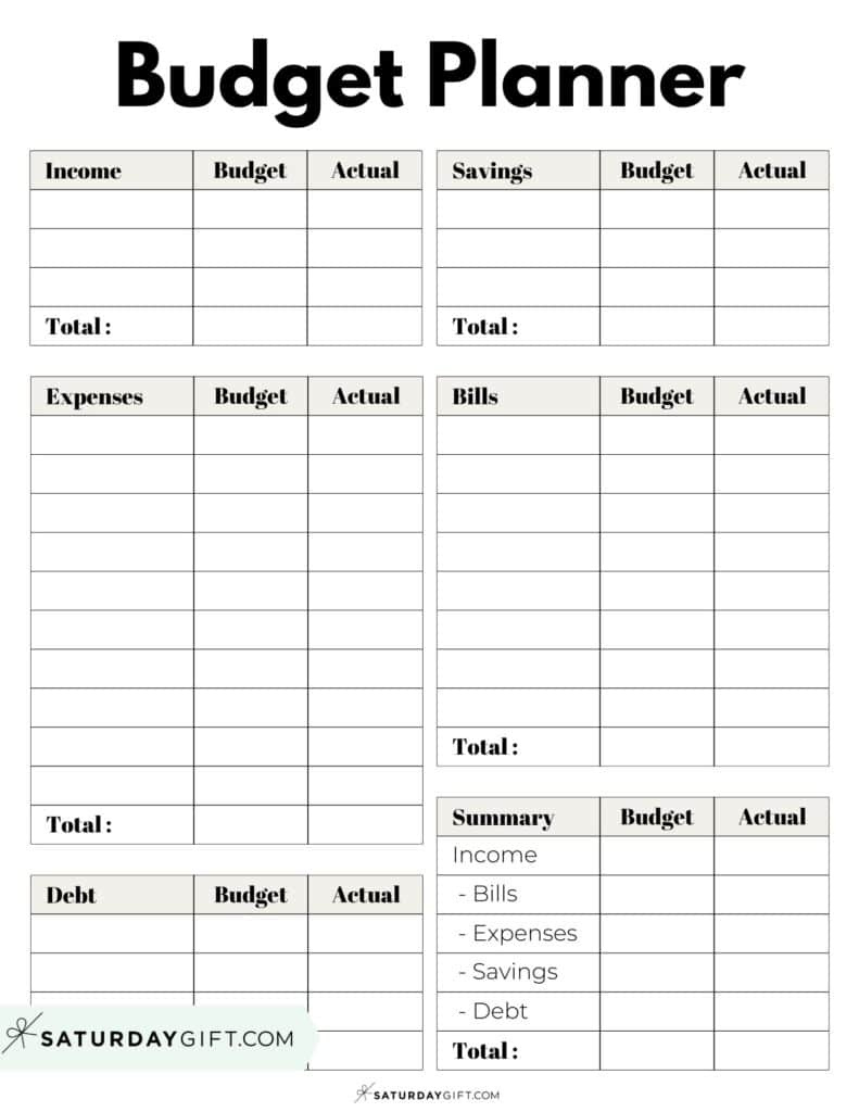 37 Budget Planners &amp;amp; Trackers - Cute &amp;amp; Free Printables with regard to FREE Printable Budget Planner 2025