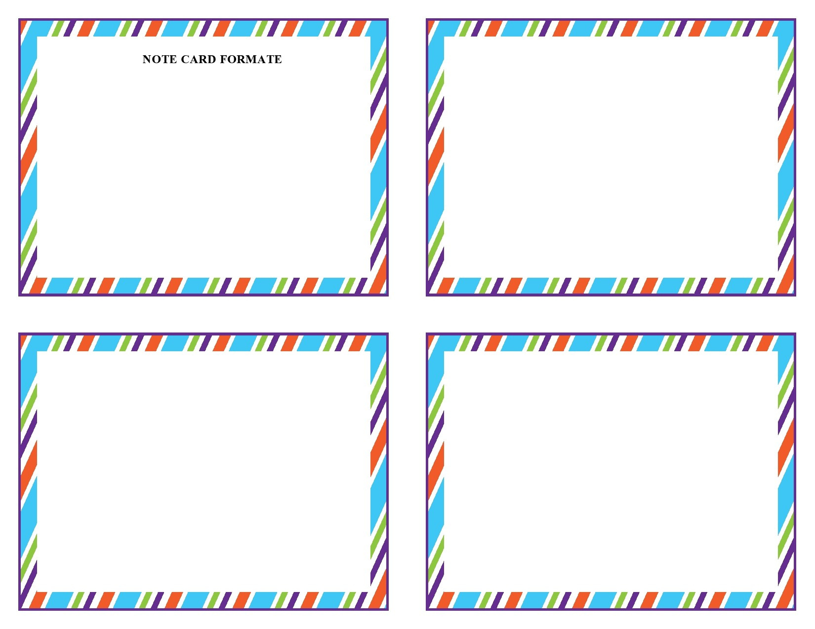 39 Simple Note Card Templates &amp;amp; Designs ᐅ Templatelab in Free Printable Blank Note Cards