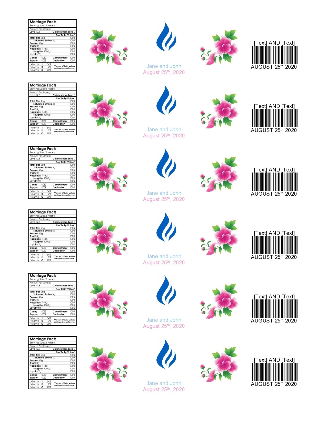 40 Editable Water Bottle Label Templates (100% Free) with regard to Free Printable Bottle Label Template