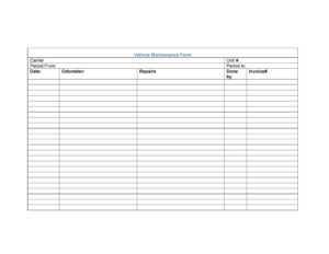 43 Printable Vehicle Maintenance Log Templates ᐅ Templatelab throughout Free Printable Auto Maintenance Log