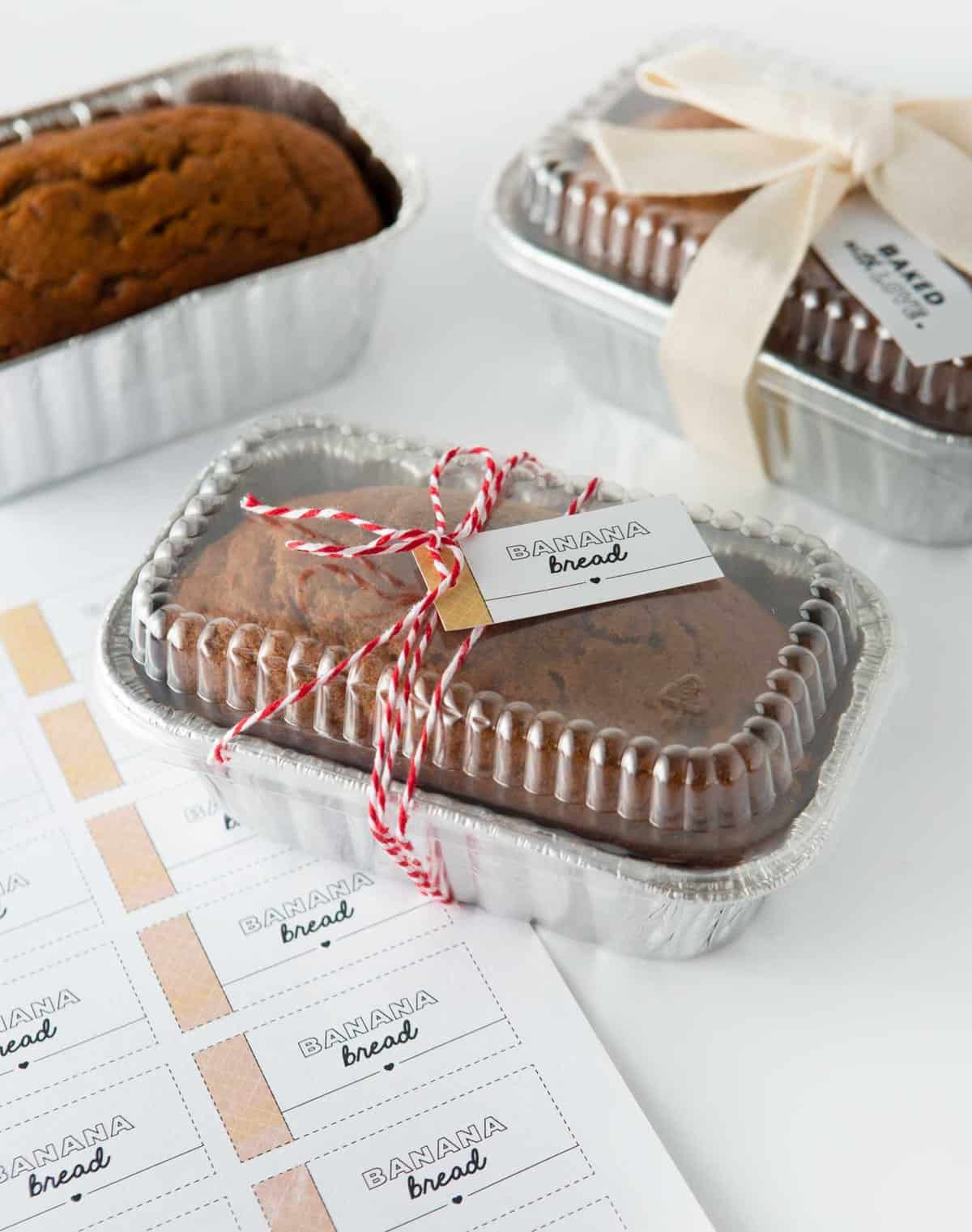 5 Easy Banana Bread Packaging Ideas (With Free Printables in FREE Printable Banana Bread Labels