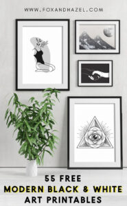 55 More Free Black And White Art Printables | Fox + Hazel pertaining to Free Printable Art Black And White
