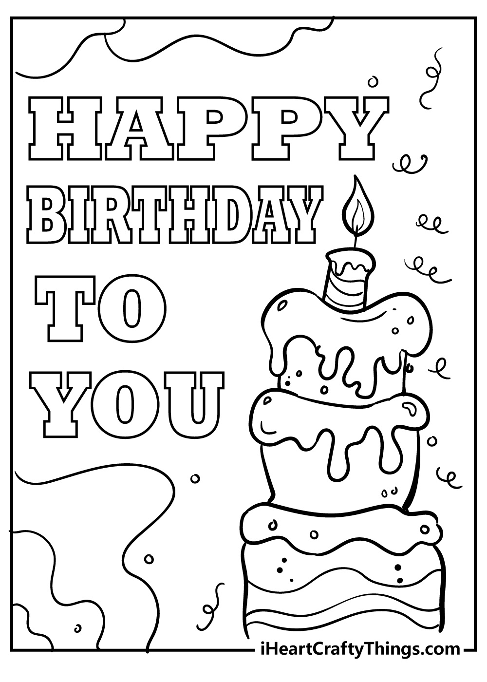 56 Happy Birthday Coloring Pages &amp;amp; Cards (100% Free) in FREE Printable Birthday Cards For Uncle