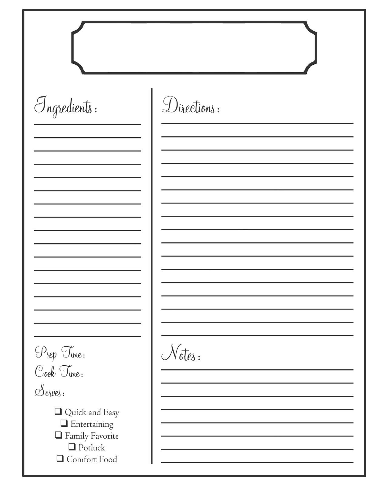 580 Best Printable Recipe Cards Ideas | Printable Recipe Cards with regard to FREE Printable Blank Recipe Sheets