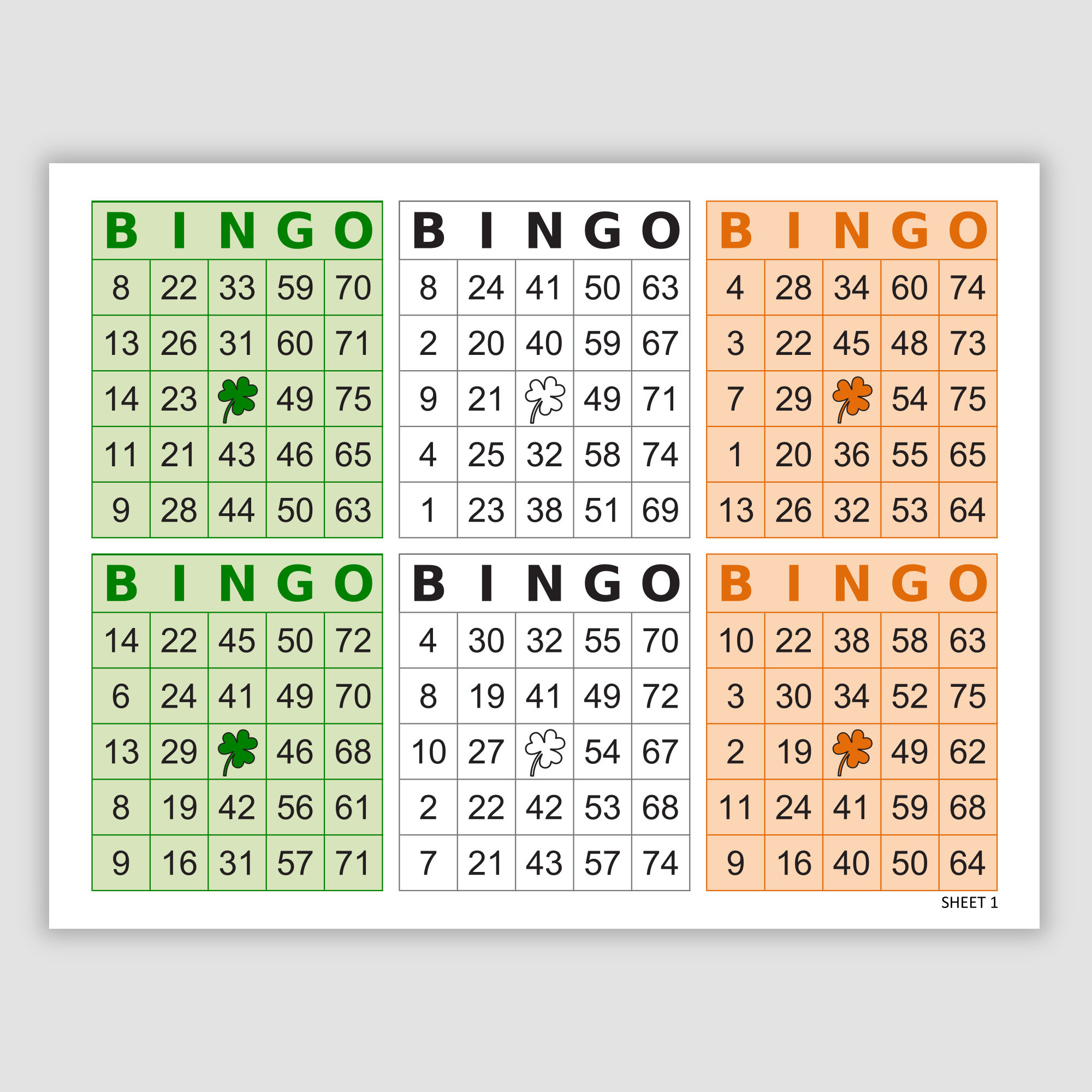 6000 Bingo Cards Pdf Download, 6 Per Page, Instant Printable Fun regarding Free Printable Bingo Cards 6 Per Page