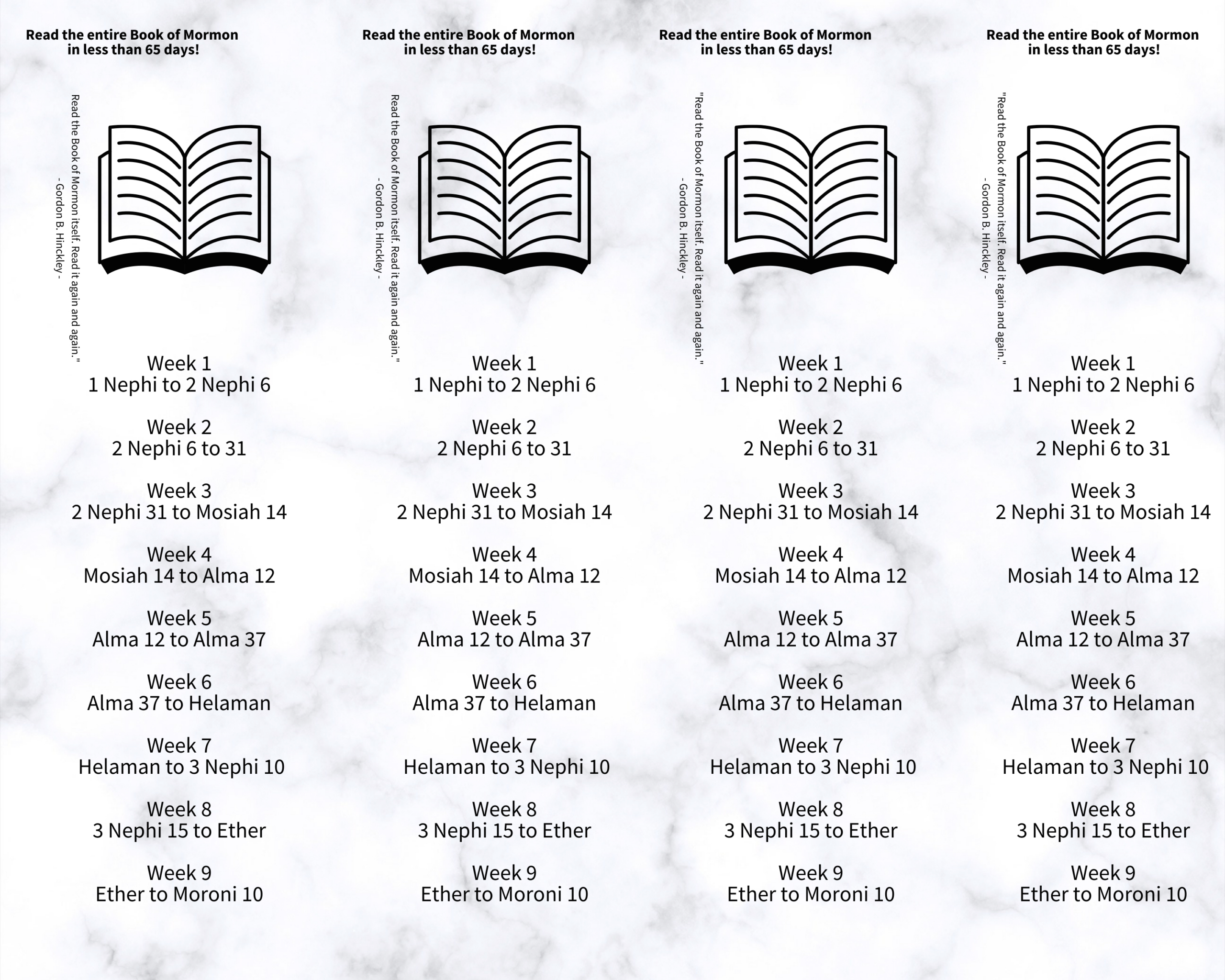 65 Day Book Of Mormon Reading Chart Free Printable Bookmarks regarding FREE Printable Book of Mormon Study Guide