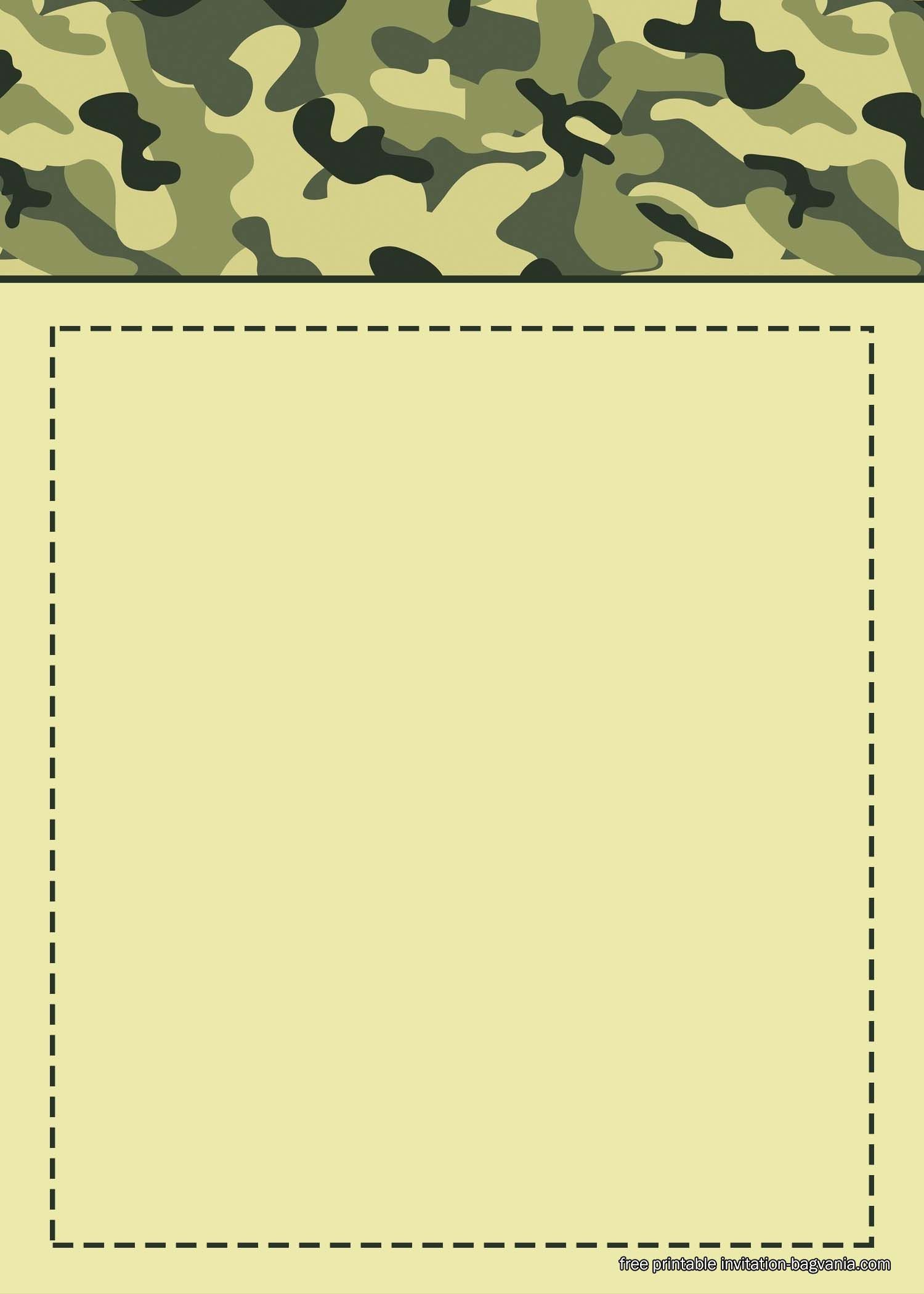 7+ Military Camouflage Themed Birthday Invitation Templates in FREE Printable Army Invitation Template