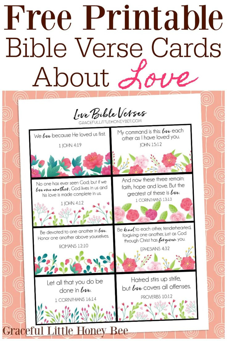 8 Bible Verses About Love + Free Printable Cards in FREE Printable Bible Verses About Love