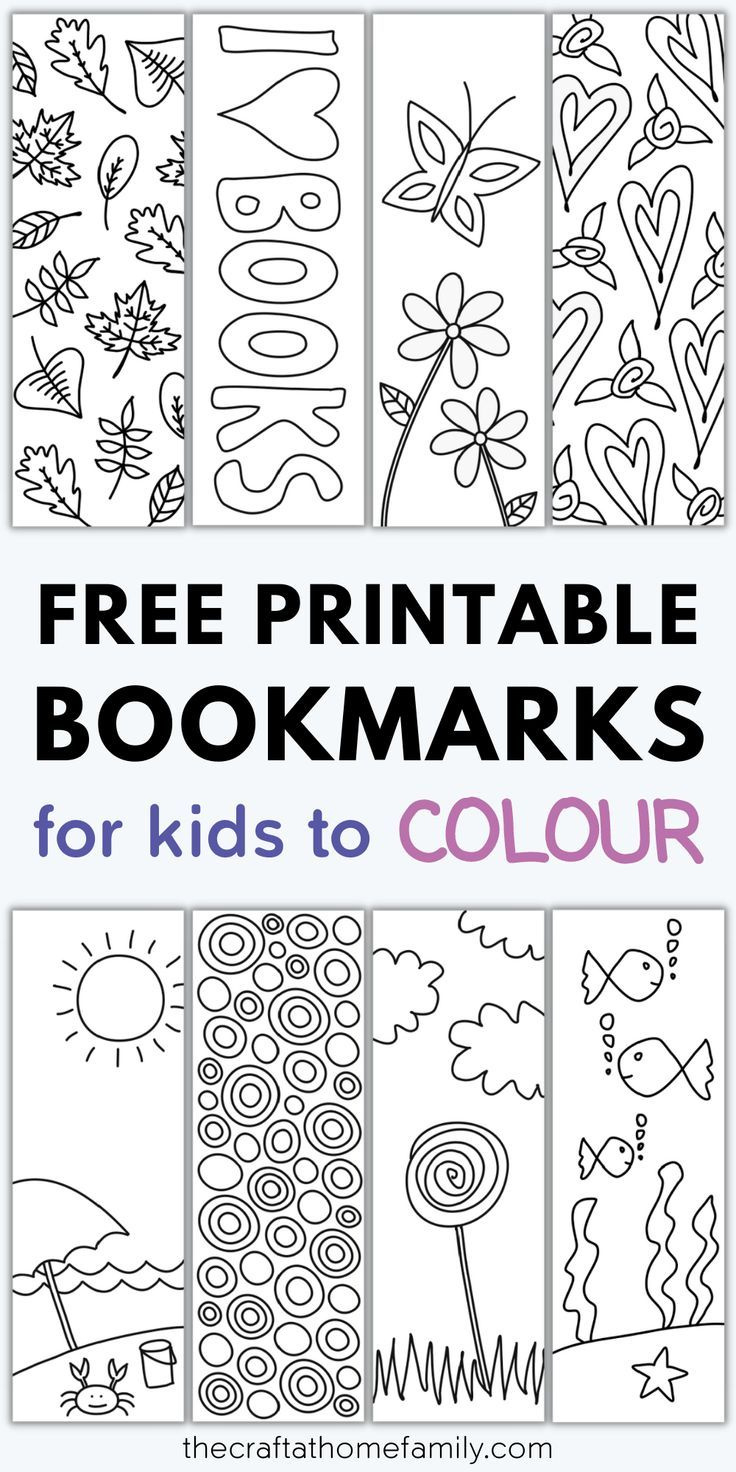 8 Cute Free Printable Bookmarks To Colour (For Kids &amp;amp; Adults!) with regard to Free Printable Bookmarks For Elementary Students