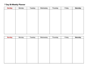 8 Free Printable Time Blocking Templates (Excel &amp; Pdf) - Quidlo throughout Free Printable Bi Weekly Calendar