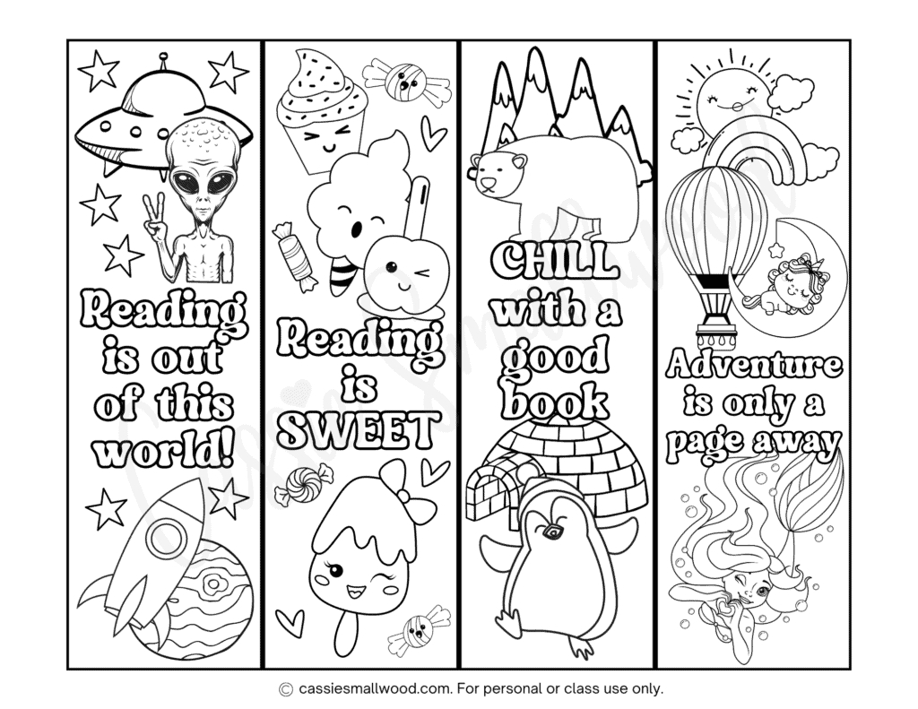 92 Cute Free Printable Bookmarks - Cassie Smallwood pertaining to FREE Printable Bookmarks For Kindergarten