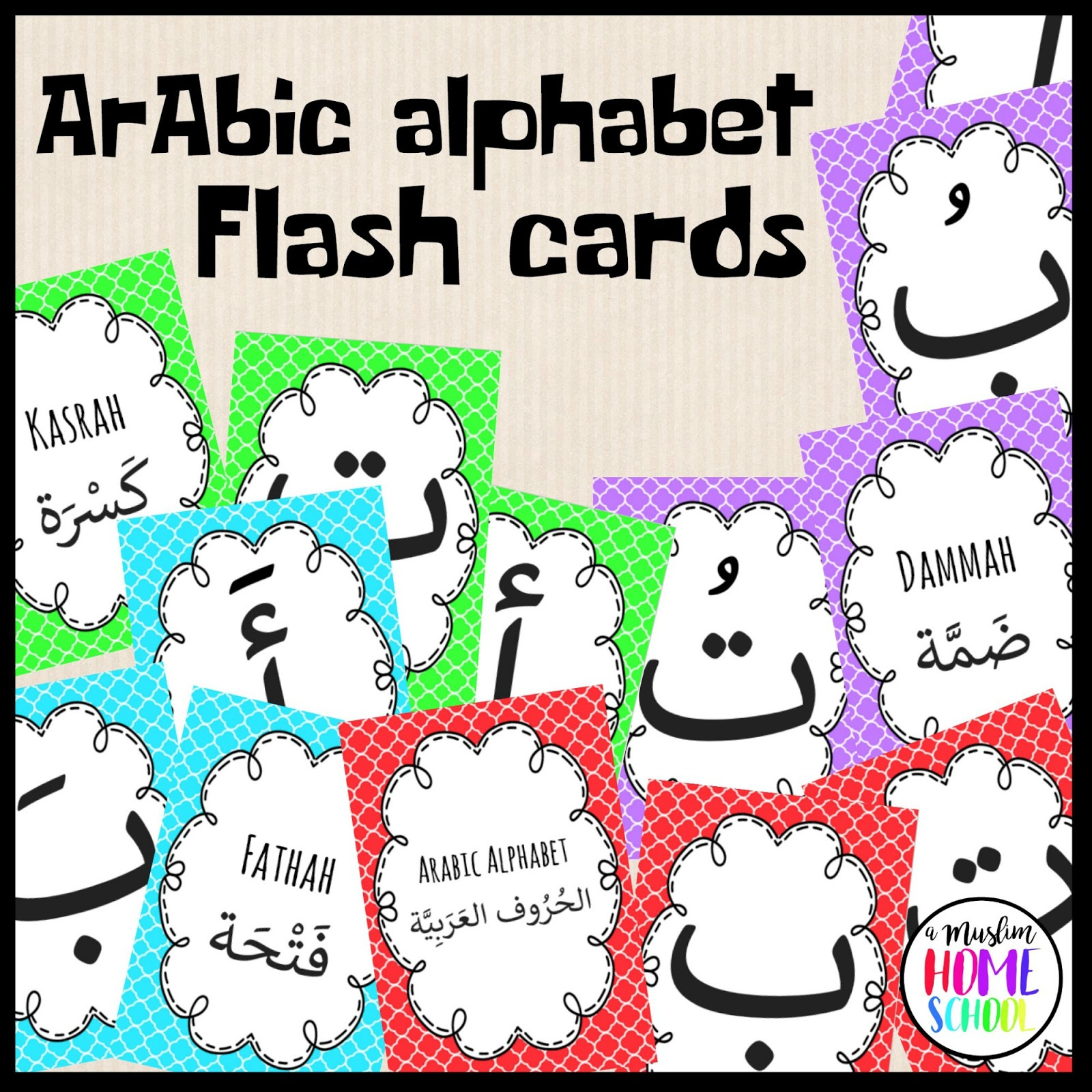 A Muslim Homeschool: Printable Arabic Alphabet Flashcard / Posters with regard to Free Printable Arabic Alphabet Flash Cards
