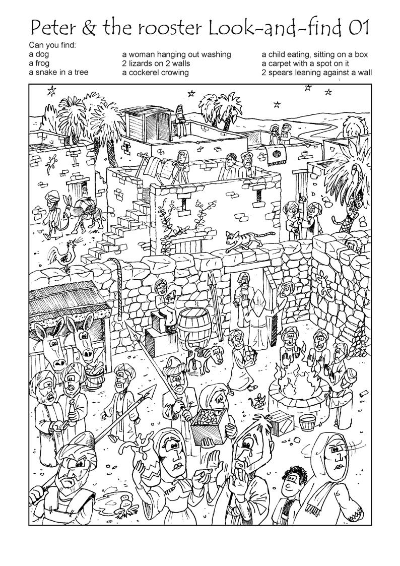 Activity Sheets Index | Bible Cartoons within Free Printable Bible Story Hidden Pictures Printable