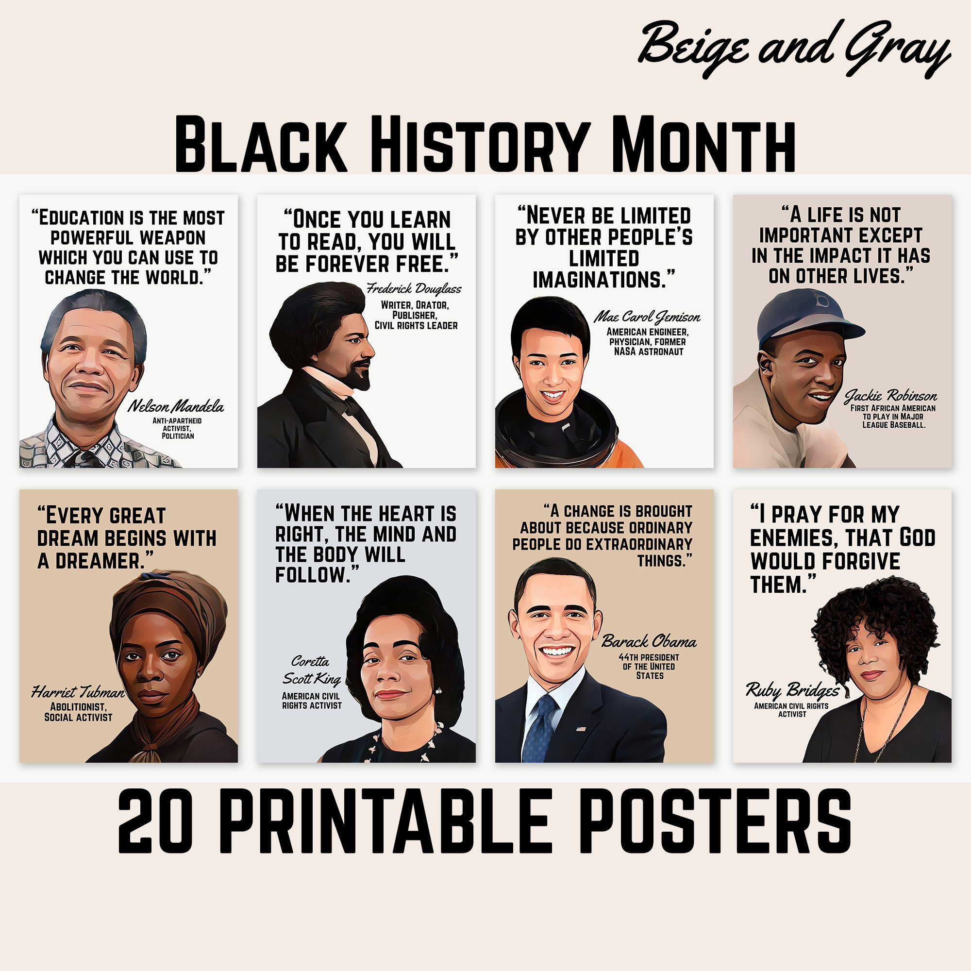 Afroamerikanische Helden, Schwarze Geschichte Monat Druckbare for Free Printable Black History Posters