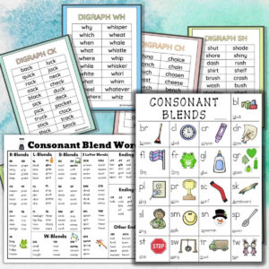 All About Digraphs &amp; Blends: Free Lists &amp; Charts - Literacy Learn inside FREE Printable Blends and Digraphs Worksheets