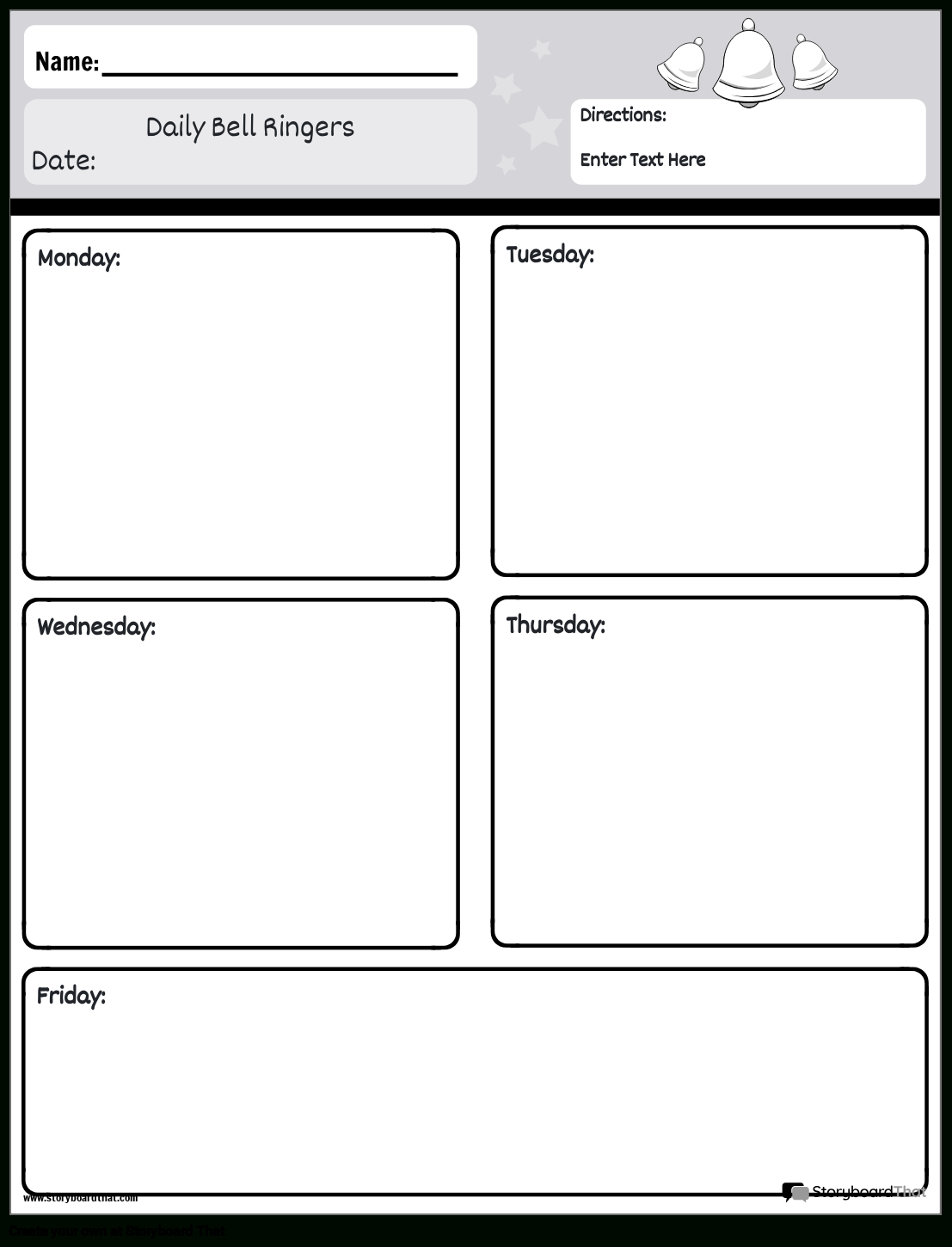 Arbeitsblätter Zum Klingeln: Kostenlose Vorlagen Von Storyboard That within Free Printable Bell Ringer Worksheet