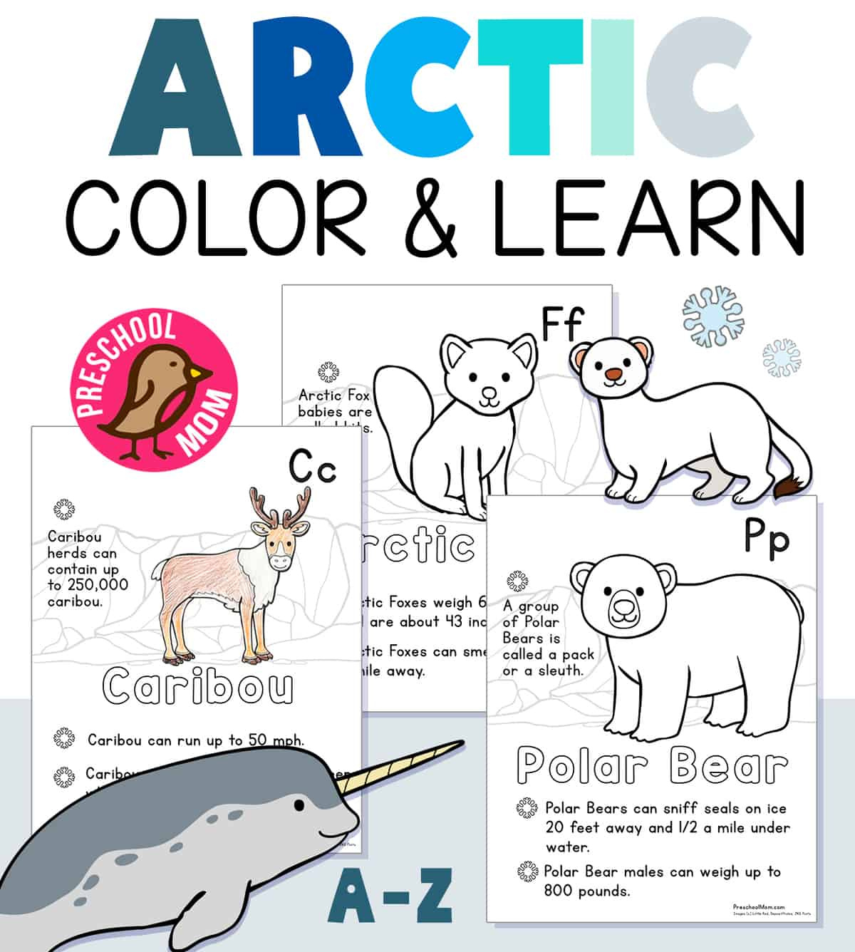 Arctic Animal Coloring Pages - Preschool Mom with Free Printable Arctic Animals Worksheets