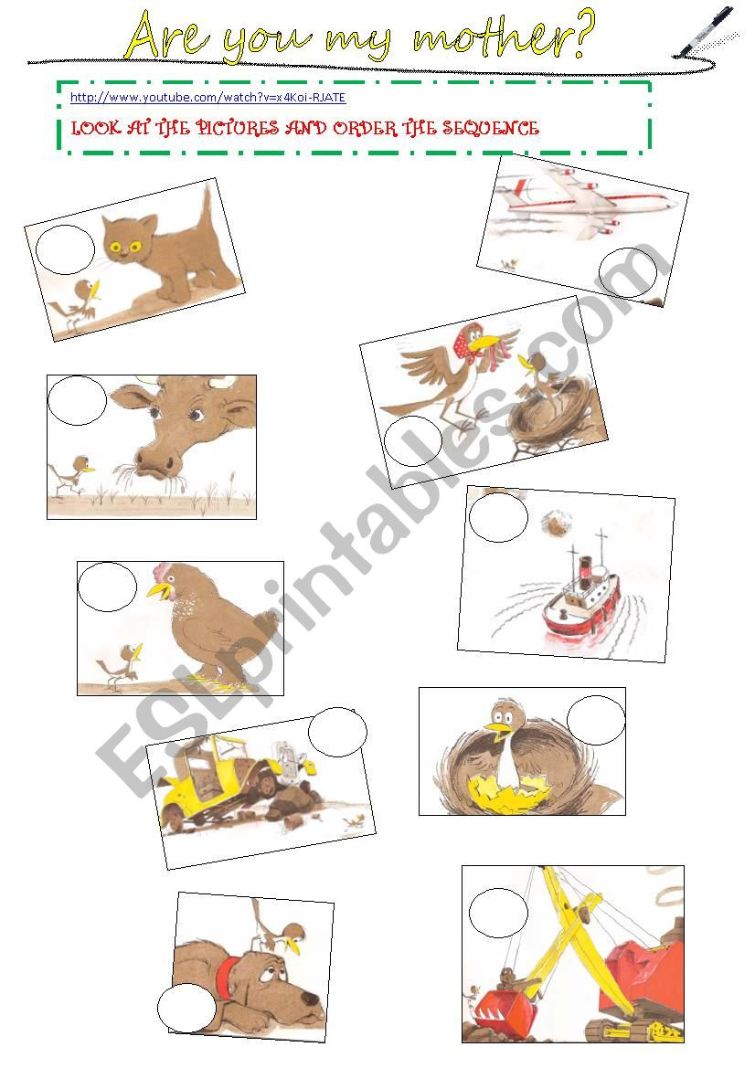Are You My Mother? - Esl Worksheetbrisanaty inside FREE Printable Are You My Mother Worksheets